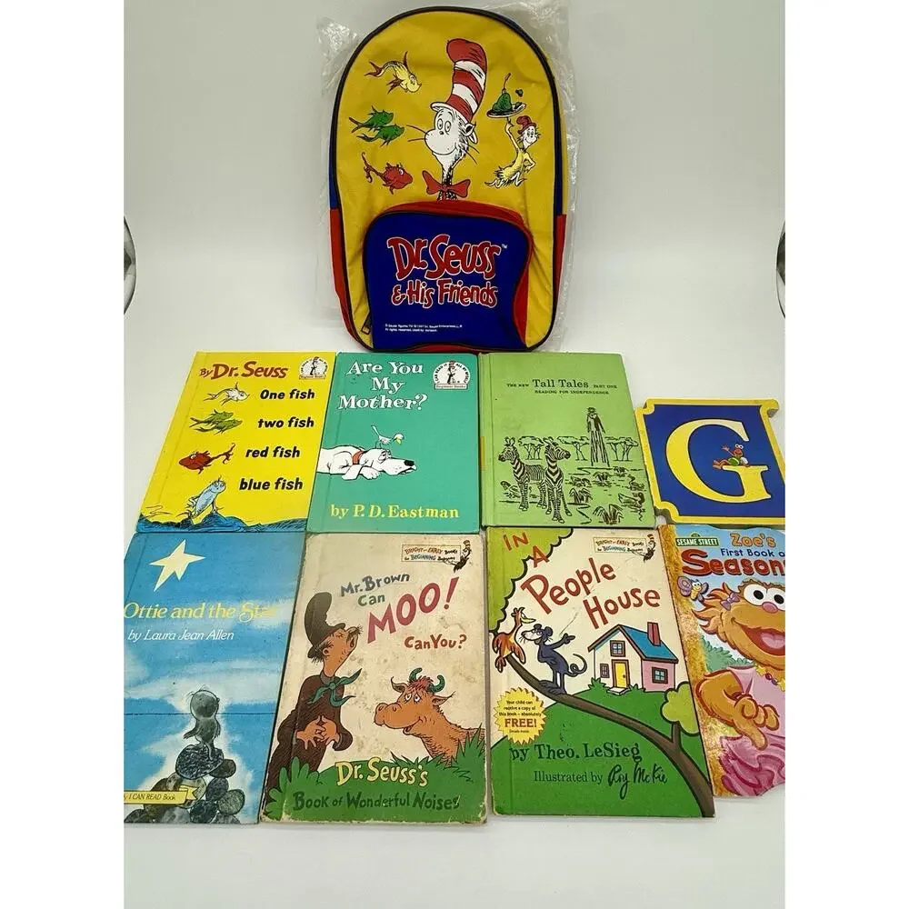 Children's Book Lot Dr. Seuss Books, New Dr. Seuss Backpack
